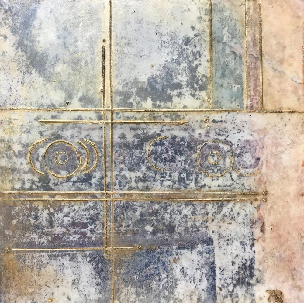 Pompeii I Encaustic Art Closeup