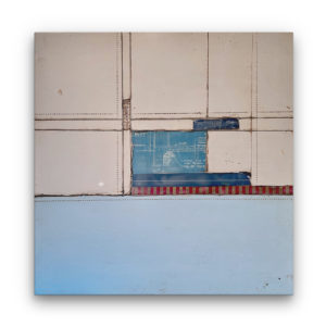 Vintage Plans Blue III Encaustic Painting by Heather Davis